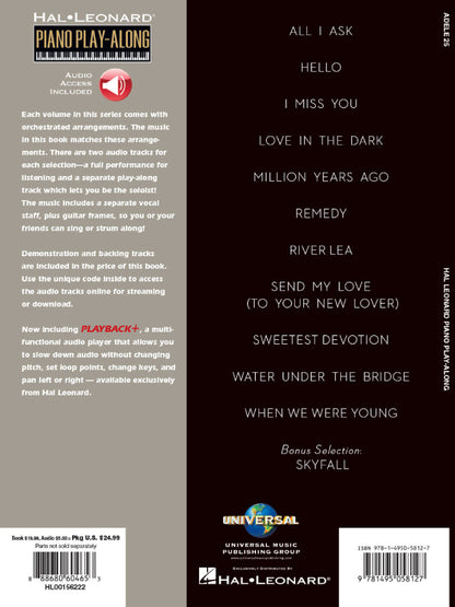 Adele 25 Piano Play Along Volume 32 BK/OLA