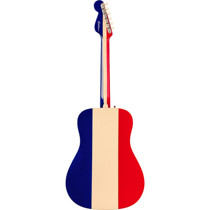 Fender Buck Owens Kingman Acoustic Guitar, Rosewood Fingerboard in Red White and Blue