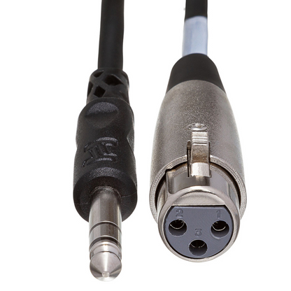 Hosa STX103F Balanced Interconnect, XLR3F to 1/4 IN TRS, 3 FT / 0.9M