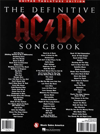 The Definitive AC/DC Songbook Updated Edition Guitar Tab