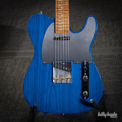 Fender Custom Shop American Custom Telecaster NOS Electric Guitar in Sapphire Blue Transparent