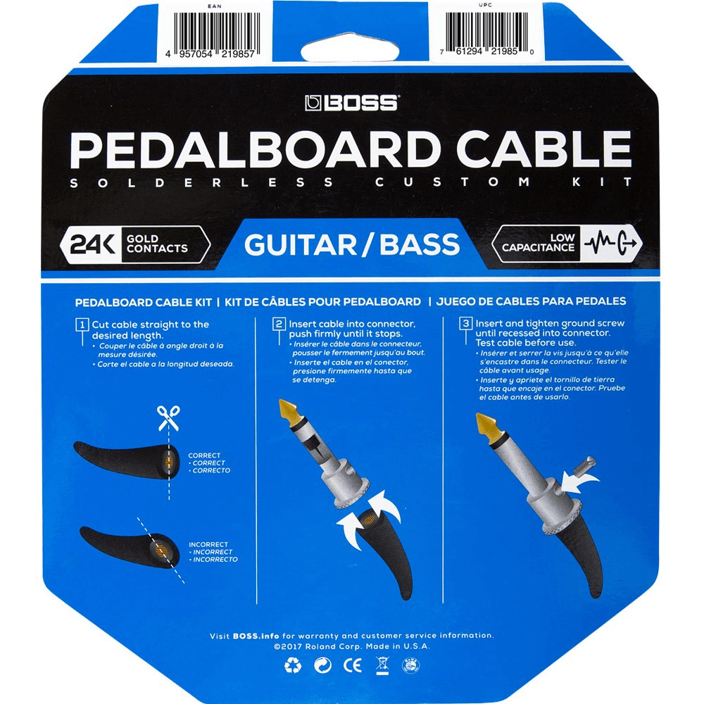 Boss Solderless Pedalboard Cable Kit 24 Connectors