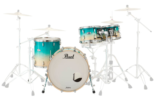 Pearl Masters Maple Complete 4 piece Shell Pack in Aquamarine Fade