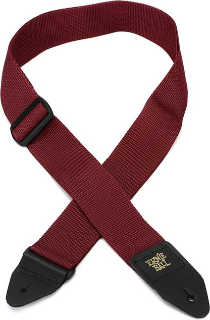 Ernie Ball Polypro Guitar Strap Or Bass Strap in Burgundy