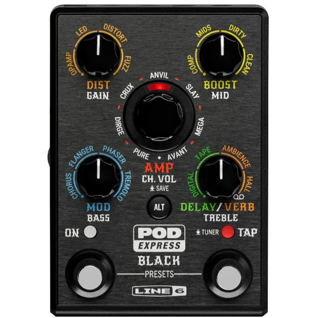 Line 6 POD Express Black Guitar Amp & Effects Processor Pedal