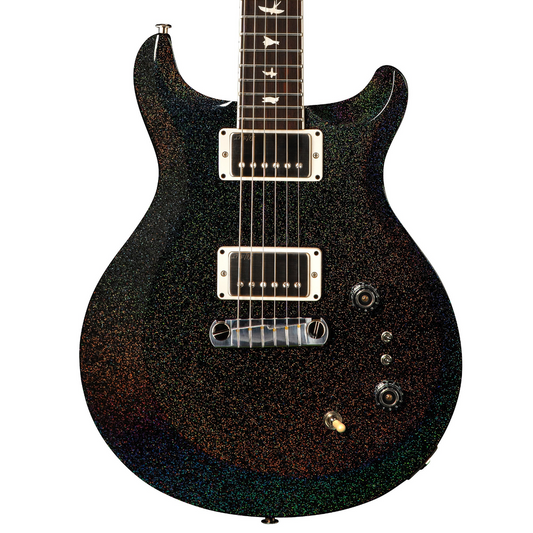 PRS S2 Mira 594 Electric Guitar in Black Rainbow Holoflake
