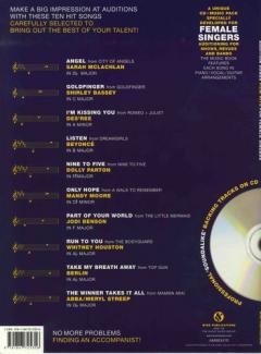 Audition Songs for Female Singers Film Hits BK/CD