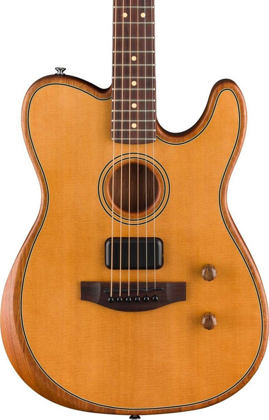 Fender Acoustasonic Standard Telecaster, Rosewood Fingerboard in Aged Natural