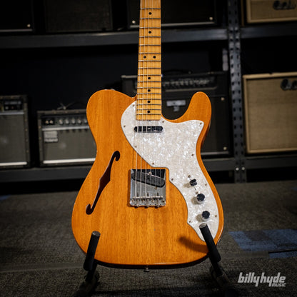 Fender Custom Shop 1968 Telecaster Thinline Journeyman Relic Electric Guitar in Aged Natural