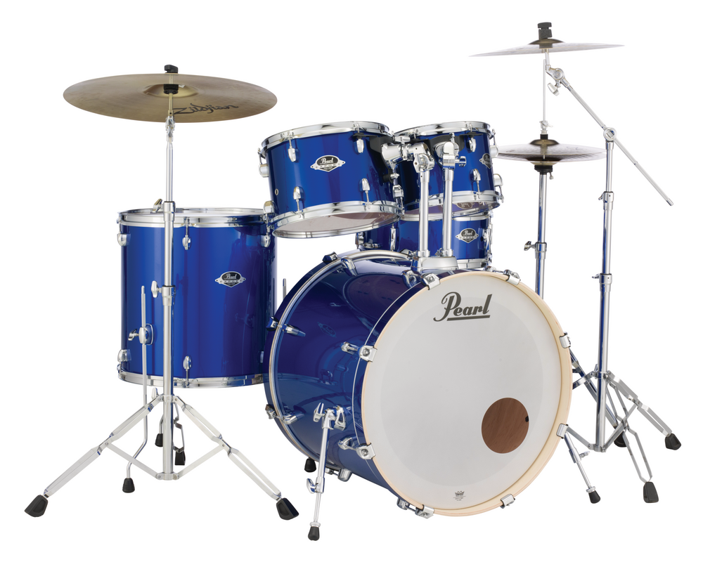 Pearl Export 22" Fusion Plus 5 Piece Drum Kit in High Voltage Blue