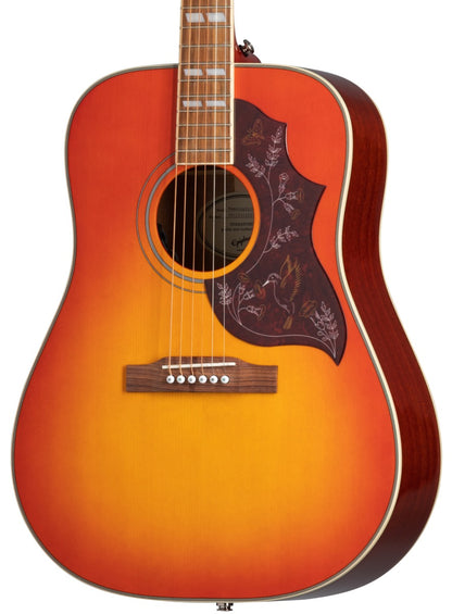 Epiphone Hummingbird Studio Acoustic Electric Guitar in Faded Cherry