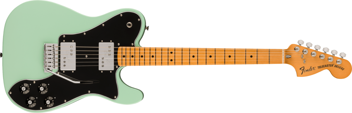 Fender Vintera II '70s Telecaster Deluxe with Tremolo, Maple Fingerboard in Surf Green
