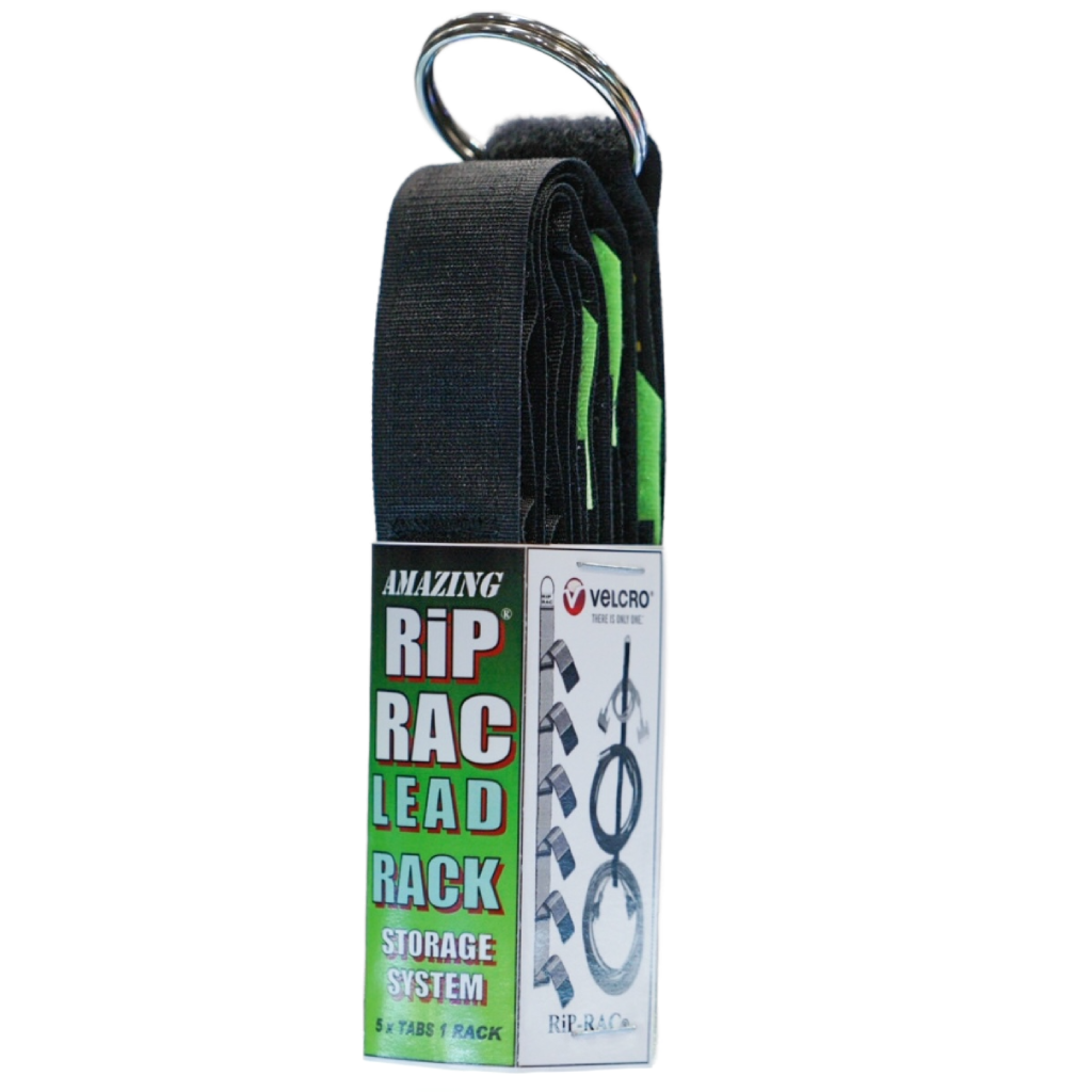 Velco Storage Racks RiP RAC Lead Rack Velcro Cable Storage System GREEN 5 x 175mm TABS ...