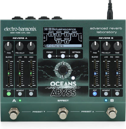 Electro Harmonix Oceans Abyss Advanced Reverb Laboratory Pedal