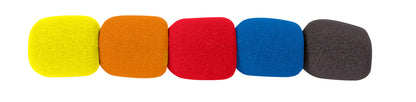 Ams Bag Of 5 Mic Windshields In Assorted Colours