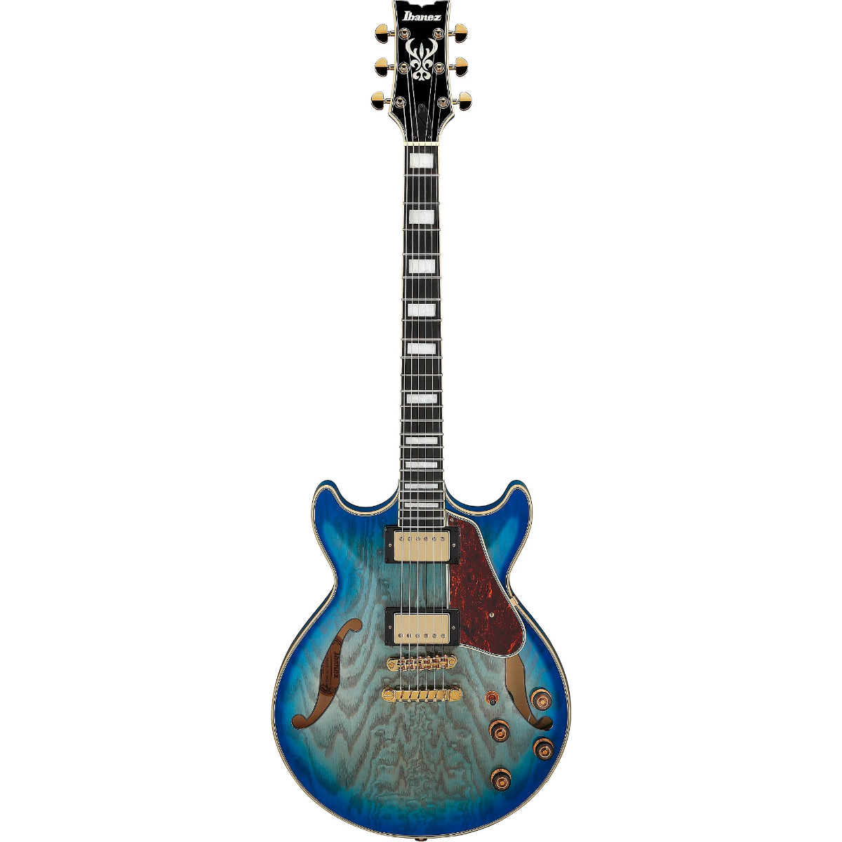 Ibanez AM93QA Electric Guitar in Jet Blue Burst