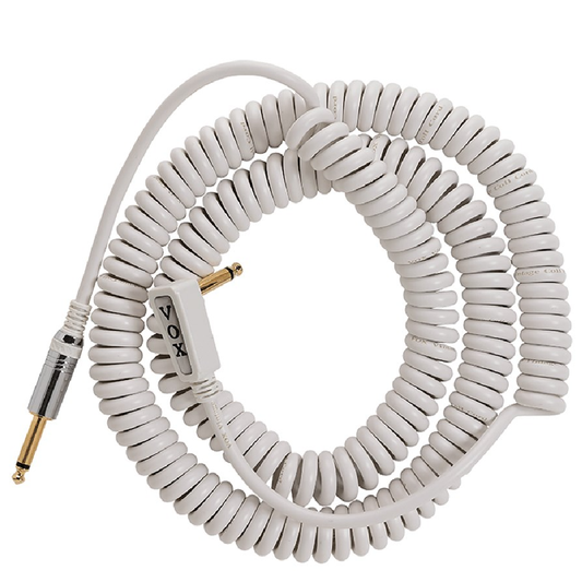 VOX VCC 9m Vintage Coiled Guitar Cable in White