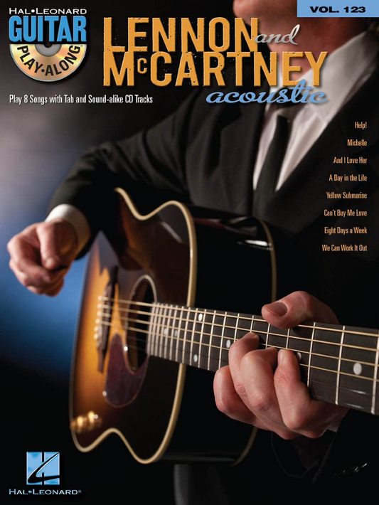 Lennon & McCartney Acoustic Guitar Play Along Volume 123 Book & CD