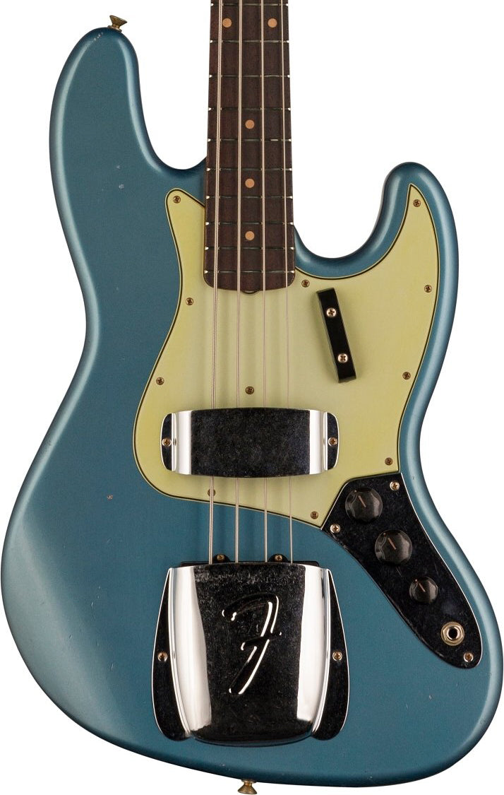 Fender Custom Shop Limited Edition 1964 Jazz Bass Journeyman Relic, 3A Rosewood Fingerboard in Aged Lake Placid Blue