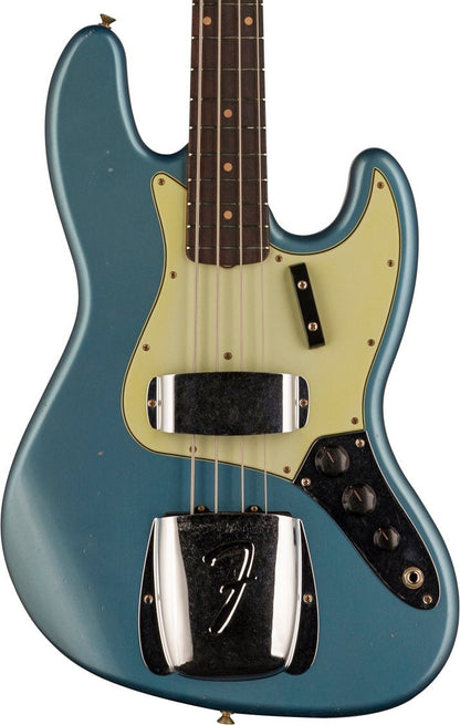 Fender Custom Shop Limited Edition 1964 Jazz Bass Journeyman Relic, 3A Rosewood Fingerboard in Aged Lake Placid Blue