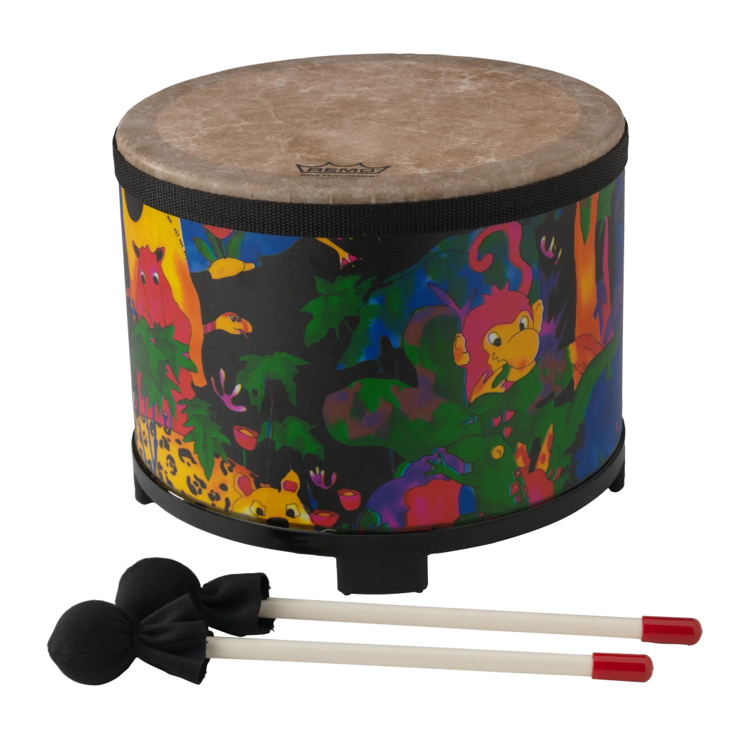 Remo Kids Percussion 10" Floor Tom Drum in Fabric Rain Forest