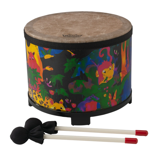 Remo Kids Percussion 10" Floor Tom Drum in Fabric Rain Forest