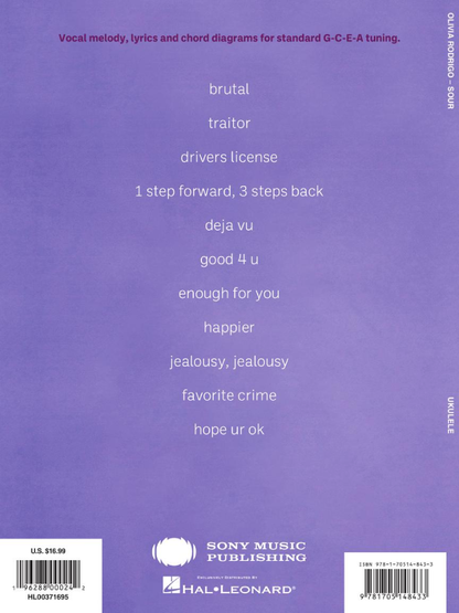 Olivia Rodrigo Sour For Ukulele