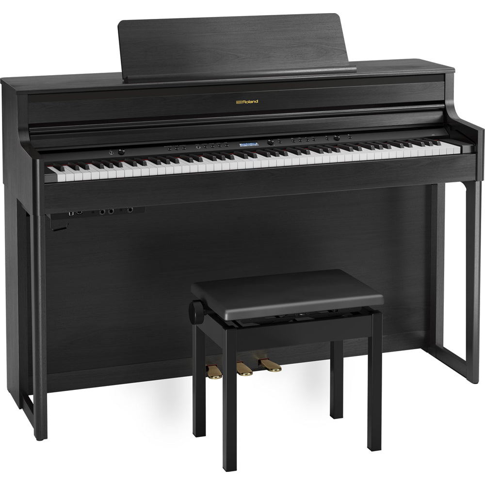 Roland HP704 Digital Piano in Charcoal Black