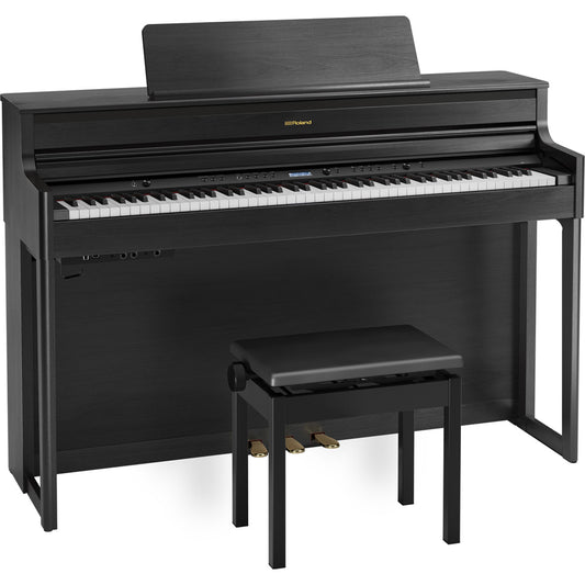Roland HP704 Digital Piano in Charcoal Black