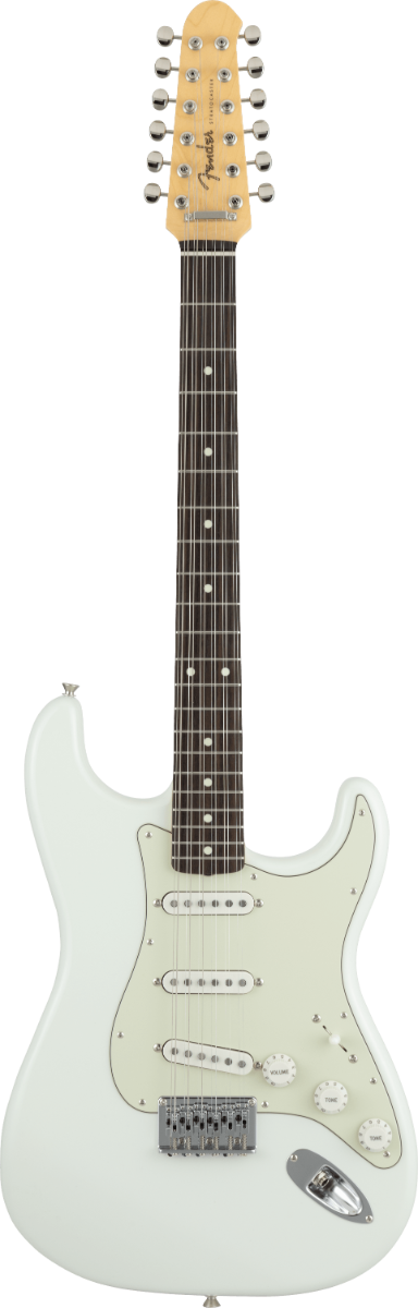Fender MIJ Limited Stratocaster XII Electric Guitar, Rosewood Fingerboard in Olympic White