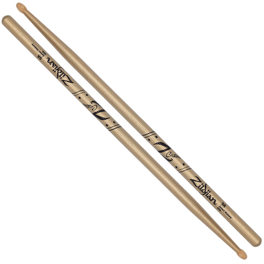 Zildjian Z Custom Limited Edition Wood Tip 5A Drumsticks in Gold Chroma