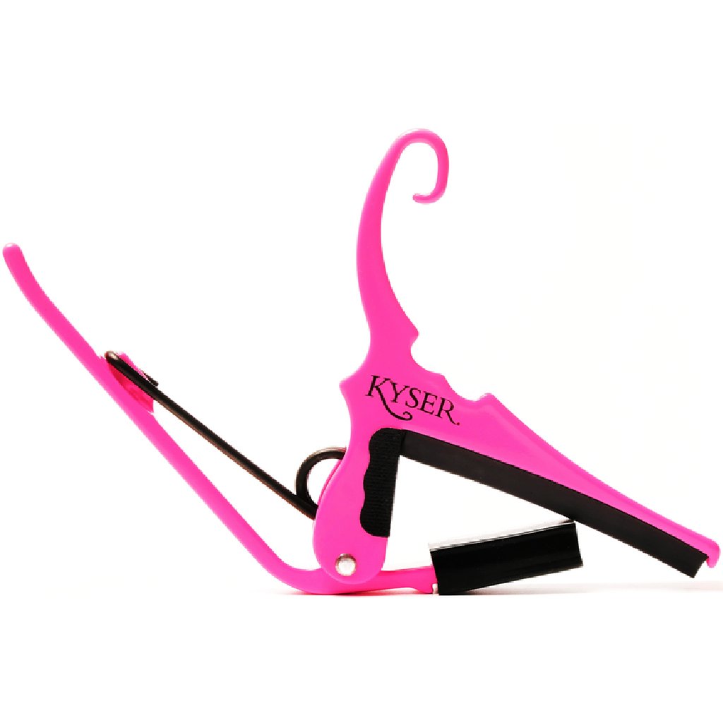 Kyser Quick Change Acoustic Guitar Capo in Neon Pink