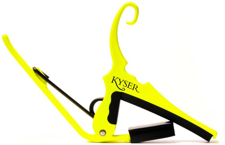 Kyser Quick Change Acoustic Guitar Capo in Neon Yellow