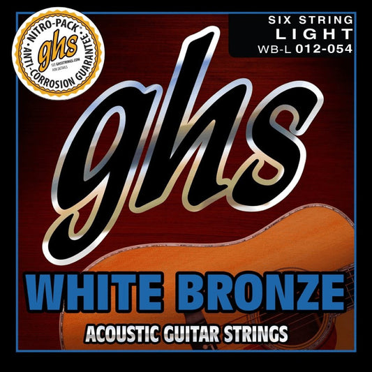 GHS WBL Standard Light White Bronze Acoustic Electric Guitar String 12 - 54 Gauge