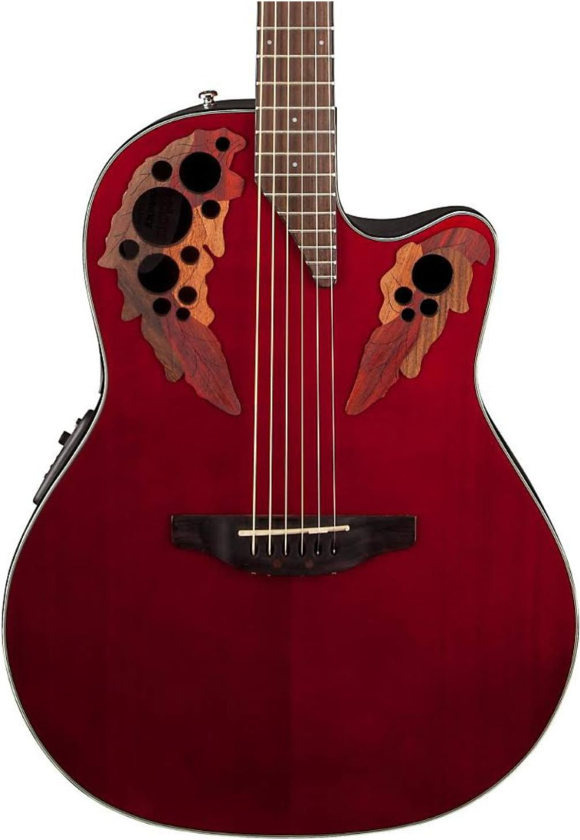 Ovation Celebrity Elite Mid Cutaway in Ruby Red