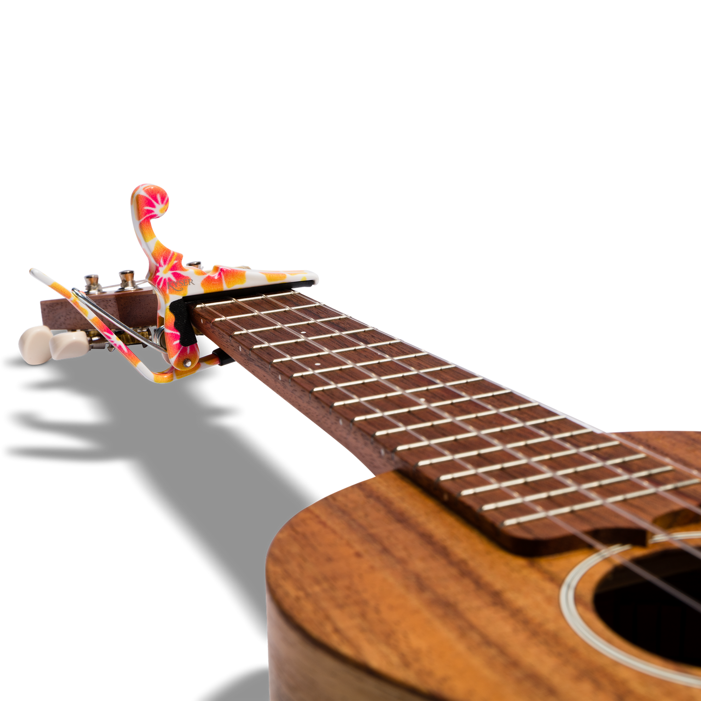Kyser Quick Change Capo for Ukulele in Pastel Hibiscus