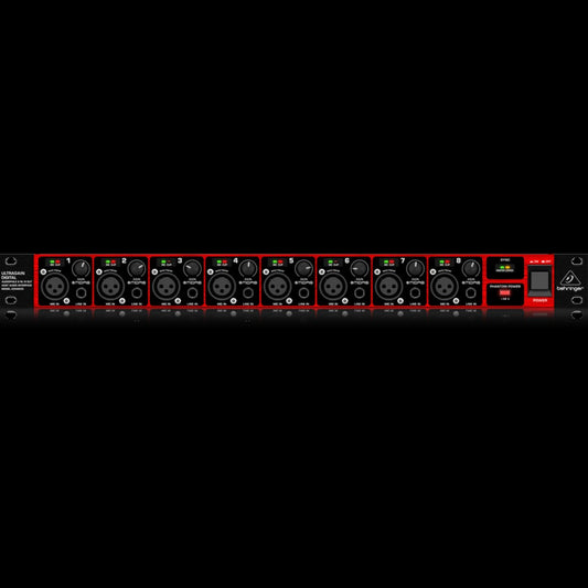 Behringer Ultragain Digital ADA8200 Audiophile 8 In and 8 Out ADAT Audio Interface