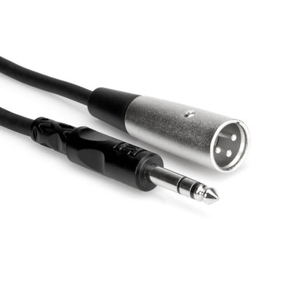 HOSA STX102M BALANCED INTERCONNECT, 1/4 IN TRS TO XLR3M, 2 FT