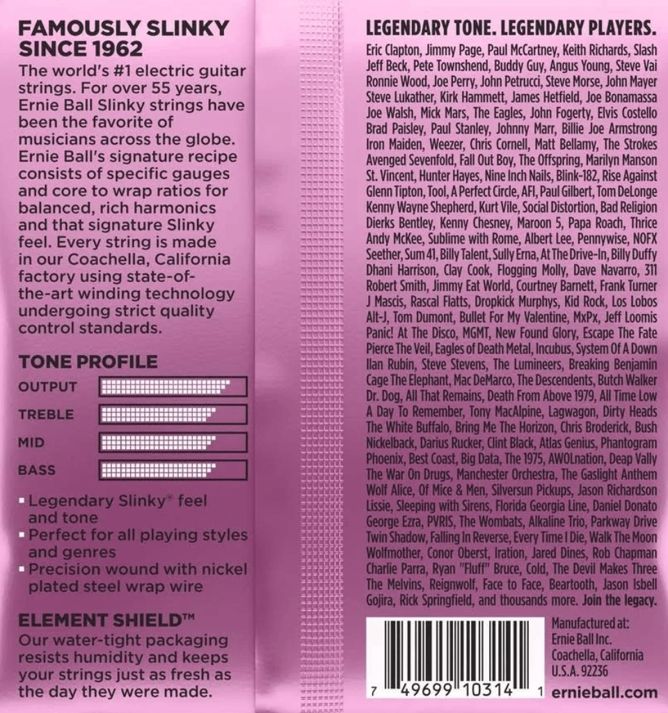 Ernie Ball Mega Slinky Nickel Wound Electric Guitar Strings 10.5-48 Gauge