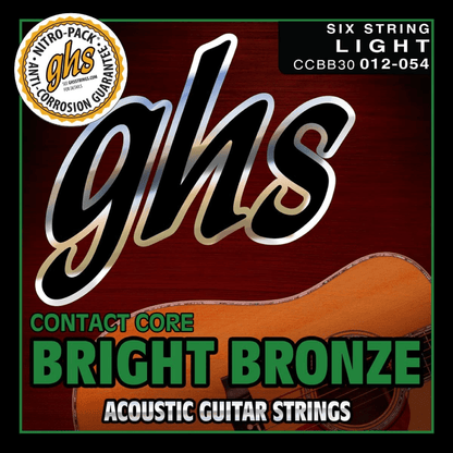 GHS CCBB30 CC Bright Bronze Acoustic Guitar String 12-54 Gauge