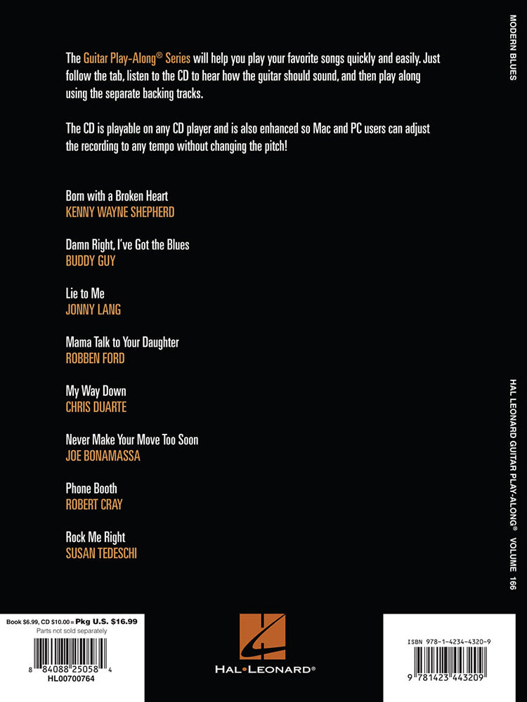 Modern Blues Guitar Playalong Volume 166 BK/CD
