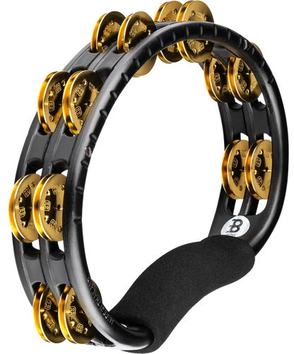 Meinl Percussion TMT1BBK Traditional ABS Series Hand Held Molded ABS Tambourine Solid Brass Jingles in Black
