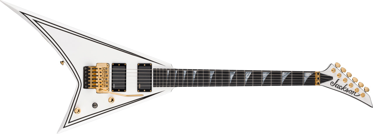 Jackson MJ Series Rhoads RR24MG in White with Black Pinstripes