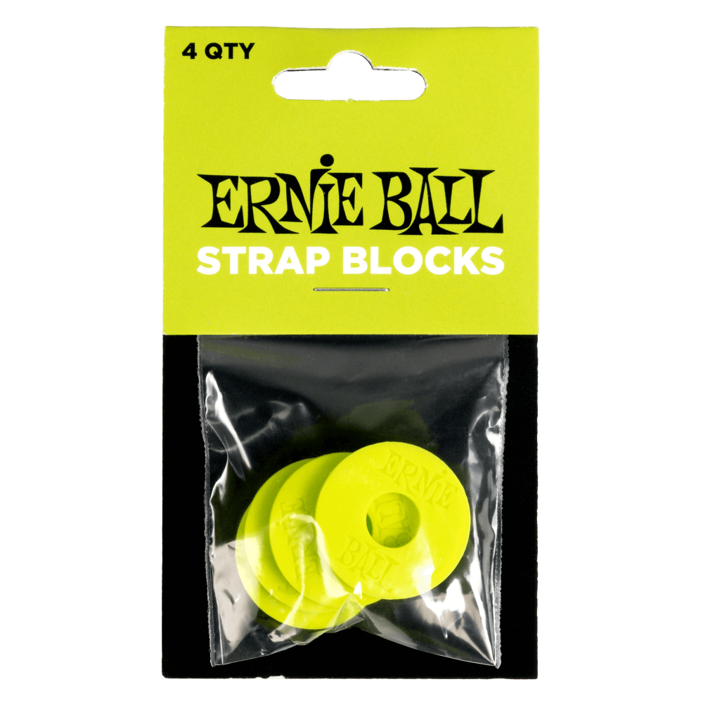 Ernie Ball Strap Blocks 4pk in Green