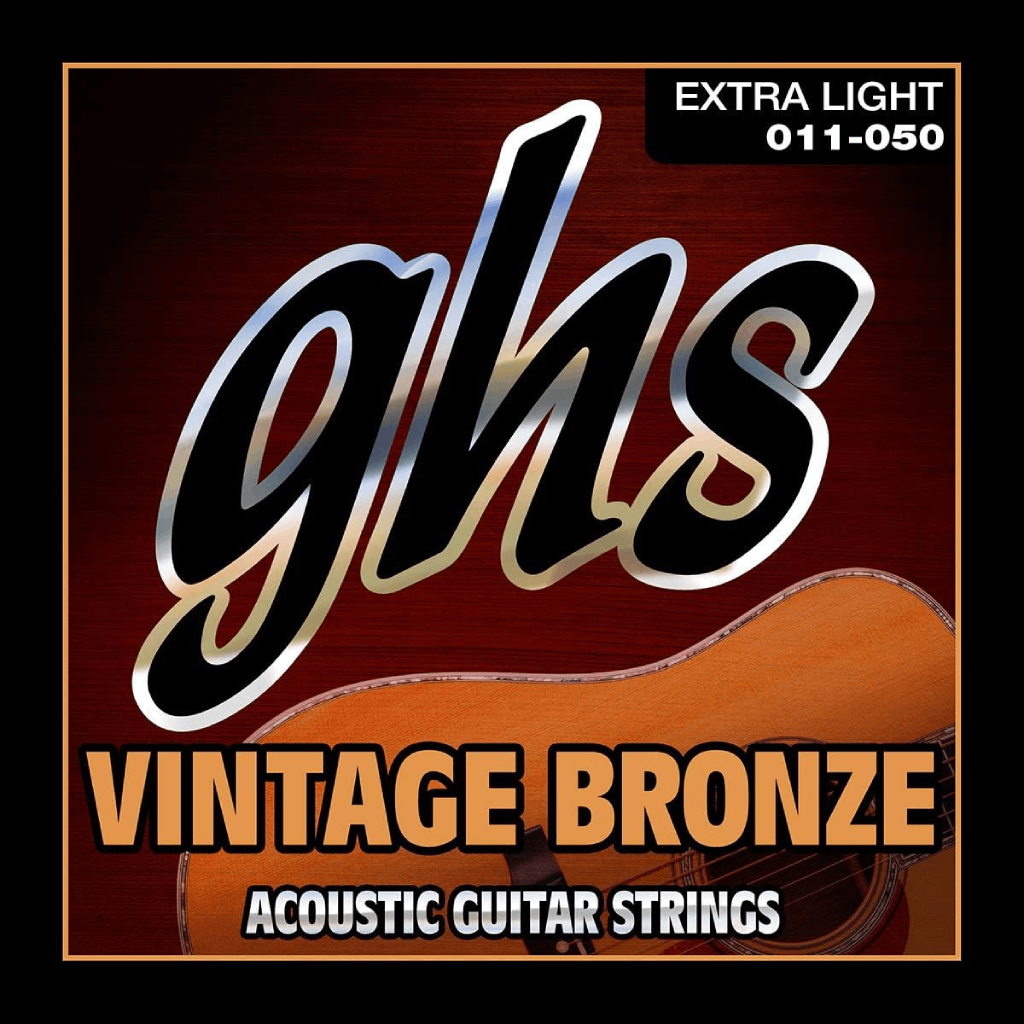 GHS VNXL Extra Light Vintage Bronze Acoustic Guitar Strings 11-50 Gauge
