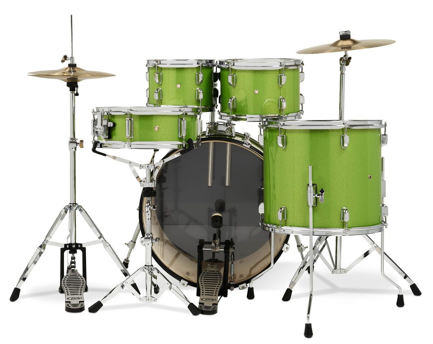 PDP Centerstage 5-Piece Drum Set in Electric Green Sparkle