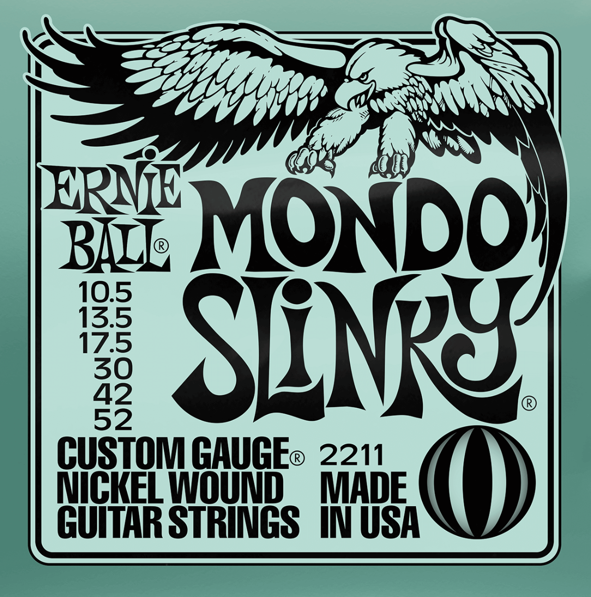 Ernie Ball Mondo Slinky Nickel Wound Electric Guitar Strings 10.5 - 52 Gauge