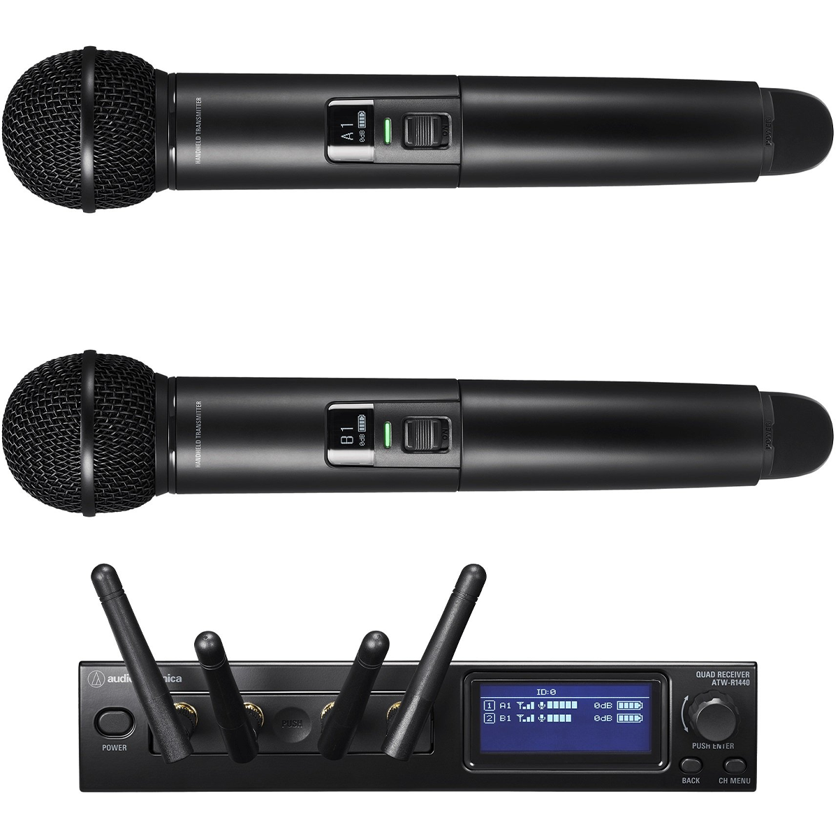 Audio-Technica System 20 PRO Dual Handheld Wireless Microphone System