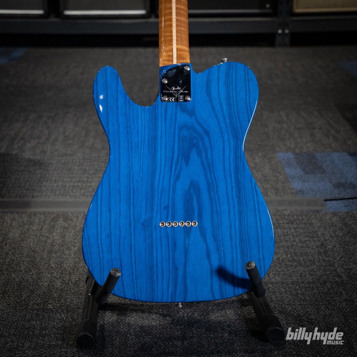 Fender Custom Shop American Custom Telecaster NOS Electric Guitar in Sapphire Blue Transparent