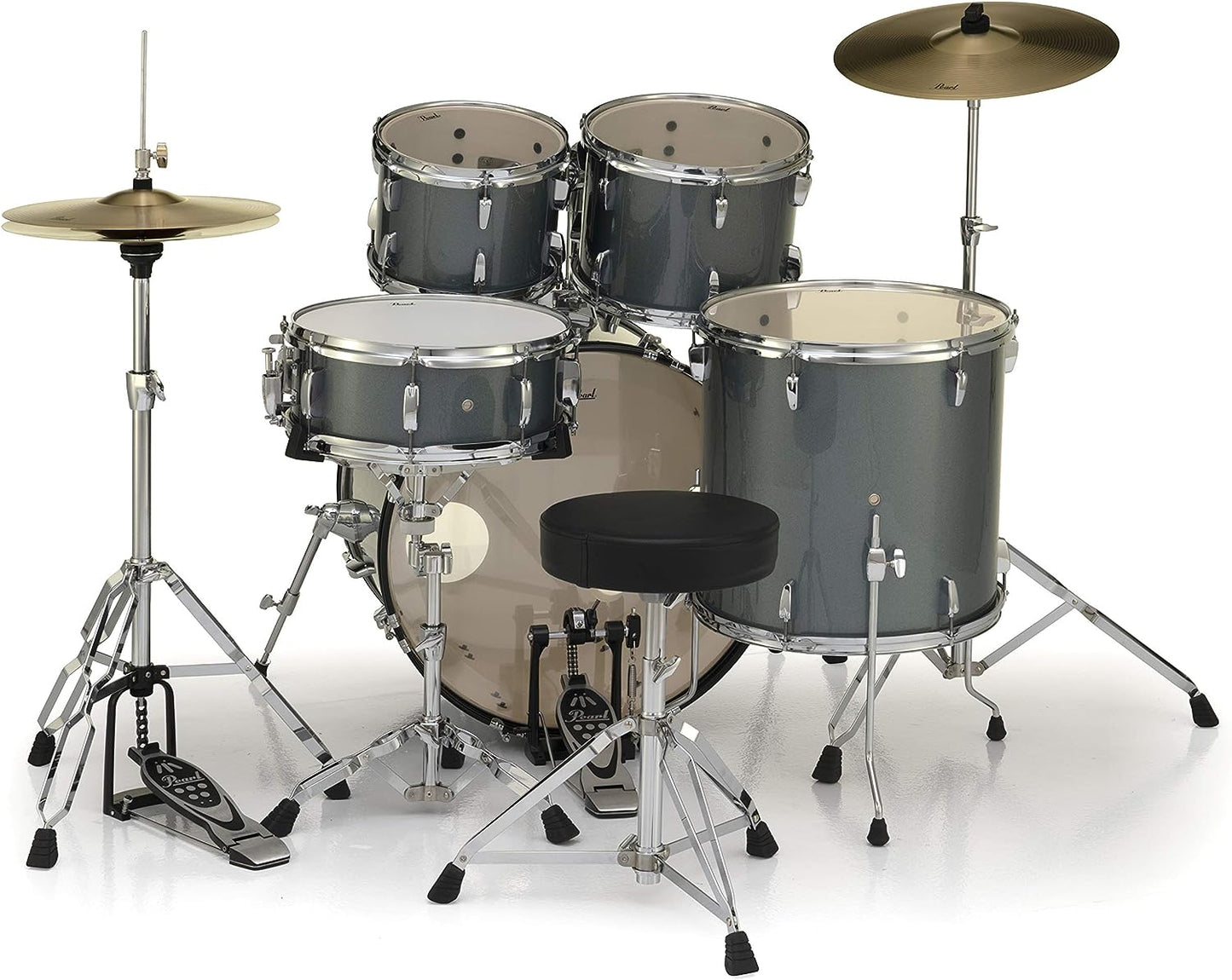 Pearl Roadshow PDRS525SCC706 5 Piece Drum Set in Charcoal Metallic